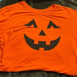 Orange Halloween Jack-o'-Lantern Tee